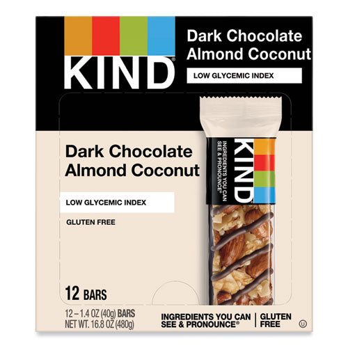 KIND - Fruit and Nut Bars, Dark Chocolate Almond and Coconut, 1.4 oz Bar, 12/Box