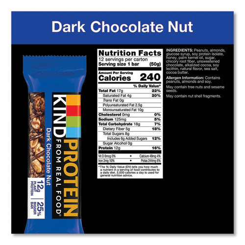 KIND - Protein Bars, Double Dark Chocolate, 1.76 oz, 12/Pack