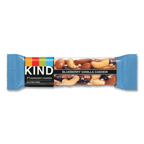 KIND - Fruit and Nut Bars, Blueberry Vanilla and Cashew, 1.4 oz Bar, 12/Box