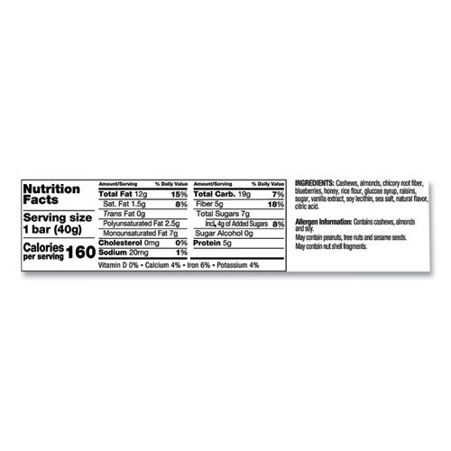 KIND - Fruit and Nut Bars, Blueberry Vanilla and Cashew, 1.4 oz Bar, 12/Box