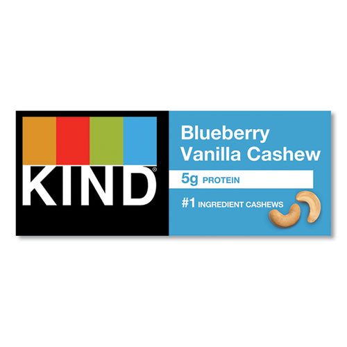 KIND - Fruit and Nut Bars, Blueberry Vanilla and Cashew, 1.4 oz Bar, 12/Box