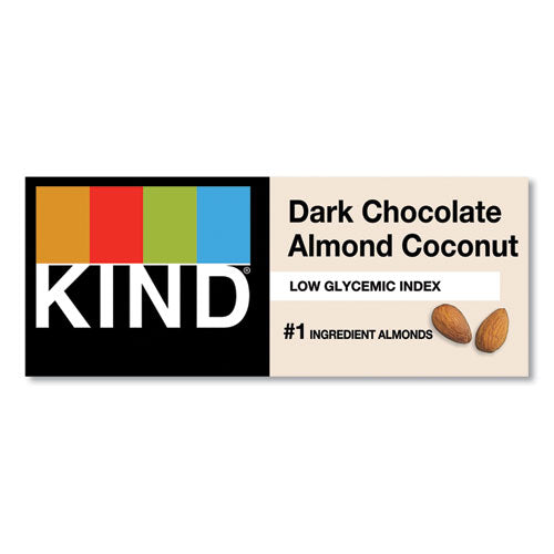 KIND - Fruit and Nut Bars, Dark Chocolate Almond and Coconut, 1.4 oz Bar, 12/Box