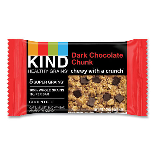 KIND - Healthy Grains Bar, Dark Chocolate Chunk, 1.2 oz, 12/Box