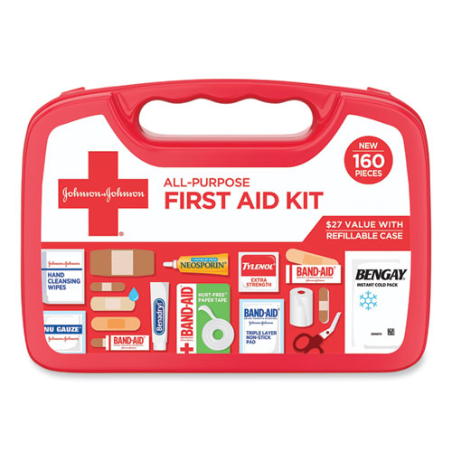 First Aid Only - All-Purpose First Aid Kit, 160 Pieces, Plastic Case