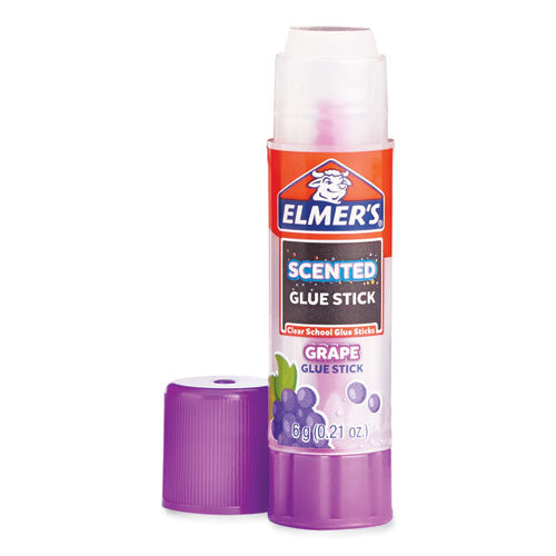 Elmer's - Clear School Glue Stick, Scented, Assorted, 0.21 oz, Dries Clear, 30/Pack