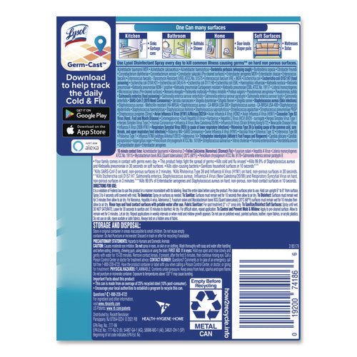 Lysol - Disinfectant Spray, Crisp Linen Scent, 12.5 oz Aerosol Spray