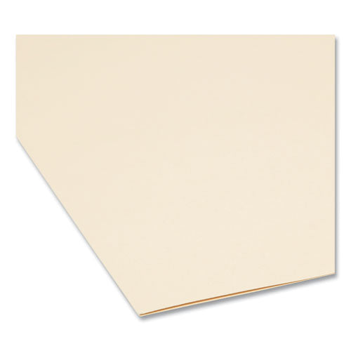 Smead - 100% Recycled Manila Top Tab File Folders, 1/3-Cut Tabs: Assorted, Letter Size, 0.75" Expansion, Manila, 100/Box