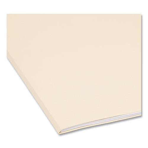 Smead - 100% Recycled Manila Top Tab File Folders, 1/3-Cut Tabs: Assorted, Letter Size, 0.75" Expansion, Manila, 100/Box