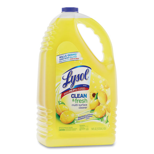 Lysol - Clean and Fresh Multi-Surface Disinfectant Cleaner, Sparkling Lemon and Sunflower Essence, 144 oz Bottle