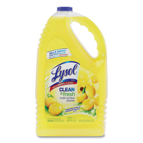 Lysol - Clean and Fresh Multi-Surface Disinfectant Cleaner, Sparkling Lemon and Sunflower Essence, 144 oz Bottle
