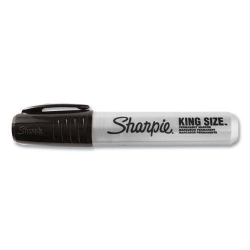 Sharpie - King Size Permanent Marker, Broad Chisel Tip, Black, Dozen