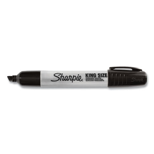 Sharpie - King Size Permanent Marker, Broad Chisel Tip, Black, Dozen