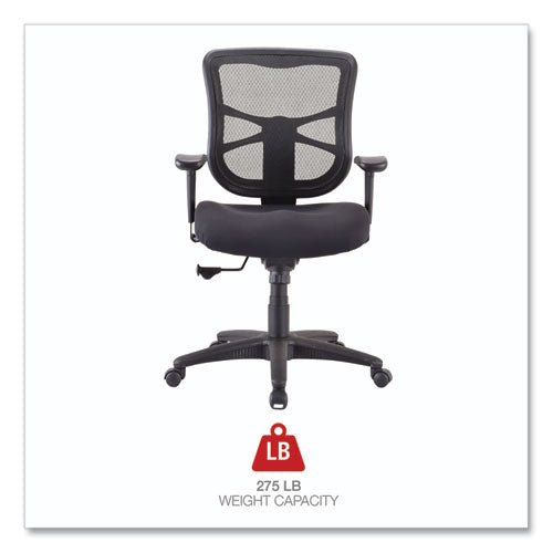 Alera - Alera Elusion Series Mesh Mid-Back Swivel/Tilt Chair, Supports Up to 275 lb, 17.9" to 21.8" Seat Height, Black