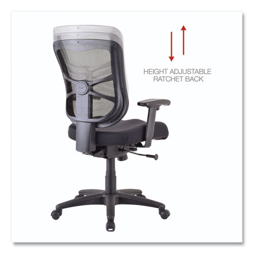 Alera - Alera Elusion Series Mesh Mid-Back Swivel/Tilt Chair, Supports Up to 275 lb, 17.9" to 21.8" Seat Height, Black