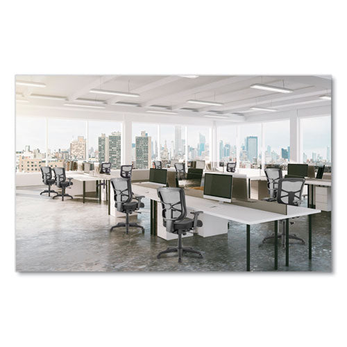 Alera - Alera Elusion Series Mesh Mid-Back Swivel/Tilt Chair, Supports Up to 275 lb, 17.9" to 21.8" Seat Height, Black