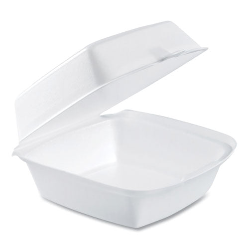 Dart - Foam Hinged Lid Containers, 6 x 5.78 x 3, White, 500/Carton