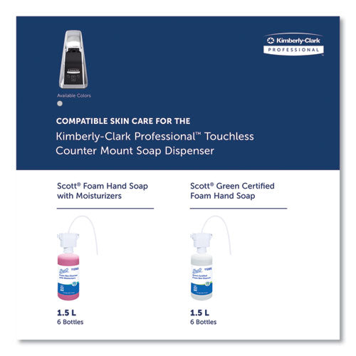 Kimberly-Clark - Touchless Counter Mount Skin Care Dispenser, 1.5 L, 2.12 x 4.25 x 5.56, Chrome