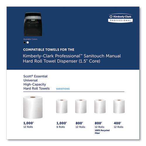Kimberly-Clark - Sanitouch Hard Roll Towel Disp, 12.63 x 10.2 x 16.13, Smoke