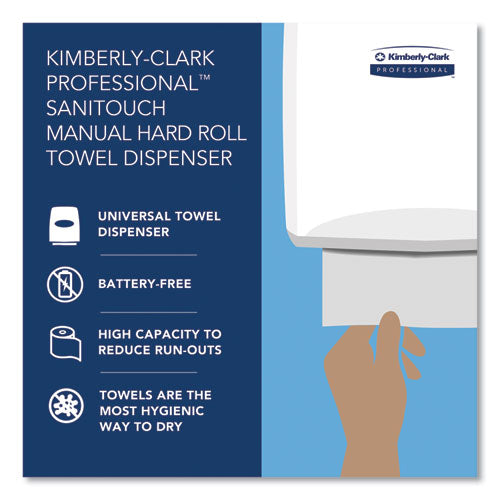 Kimberly-Clark - Sanitouch Hard Roll Towel Dispenser, 12.63 x 10.2 x 16.13, White