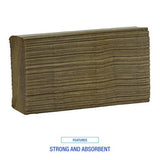 boardwalk - Multifold Paper Towels, 1-Ply, 9 x 9.45, Natural, 250/Pack, 16 Packs/Carton