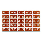 Smead - Yearly End Tab File Folder Labels, 25, 0.5 x 1, Brown, 25/Sheet, 10 Sheets/Pack