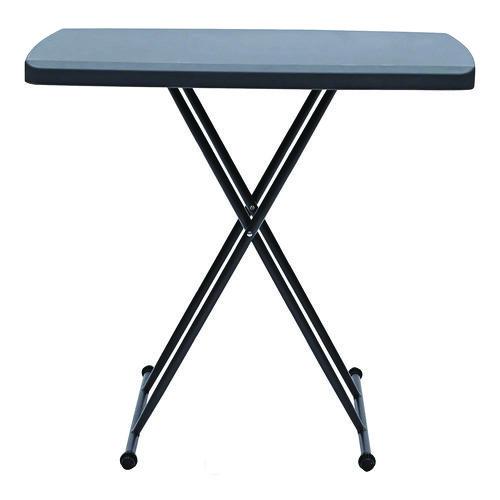 Iceberg - IndestrucTable Classic Personal Folding Table, 30" x 20" x 25" to 28", Charcoal