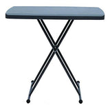 Iceberg - IndestrucTable Classic Personal Folding Table, 30" x 20" x 25" to 28", Charcoal