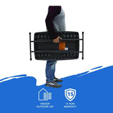 Iceberg - IndestrucTable Classic Personal Folding Table, 30" x 20" x 25" to 28", Charcoal