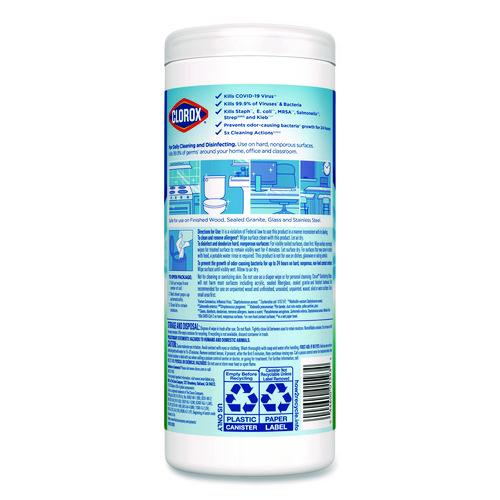 Clorox - Disinfecting Wipes, Bleach Free Cleaning Wipes, 1-Ply, 7 x 8, Fresh Scent, White, 35/Canister
