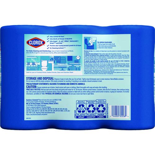 Clorox - Disinfecting Wipes, Value Pack, Bleach Free Cleaning Wipes, 1-Ply, 7x8, Fresh Scent/Citrus Blend, White, 75/Canister, 3/Pack