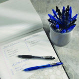 Zebra - Z-Grip Ballpoint Pen, Retractable, Medium 1 mm, Blue Ink, Translucent Blue/Blue Barrel, 24/Pack