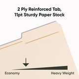 Smead - Top Tab Fastener Folders, 1/3-Cut Tabs: Assorted, 0.75" Expansion, 2 Fasteners, Letter Size, Manila Exterior, 50/Box