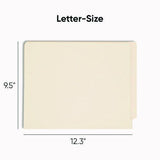Smead - Heavyweight Manila End Tab Folders, 9.5" High Front, Straight Tabs, Letter Size, 0.75" Expansion, Manila, 100/Box