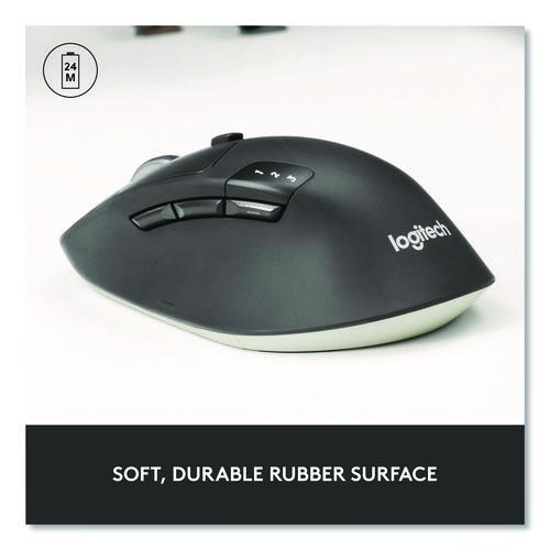 Logitech - M720 Triathlon Wireless Mouse, 2.4 GHz Frequency, 33 ft Wireless Range, Right Hand Use, Black