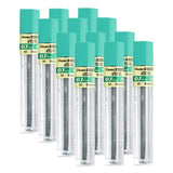 Pantel - Super Hi-Polymer Lead Refills, 0.7 mm, HB, Black, 12/Tube
