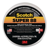 3M - Scotch 88 Super Vinyl Electrical Tape, 0.75" x 66 ft, Black