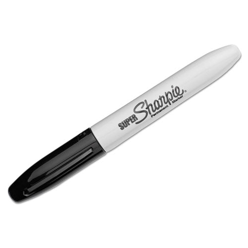 Sharpie - Super Permanent Marker, Fine Bullet Tip, Black, Dozen