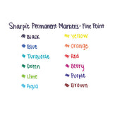 Sharpie - Fine Tip Permanent Marker, Fine Bullet Tip, Blue, Dozen