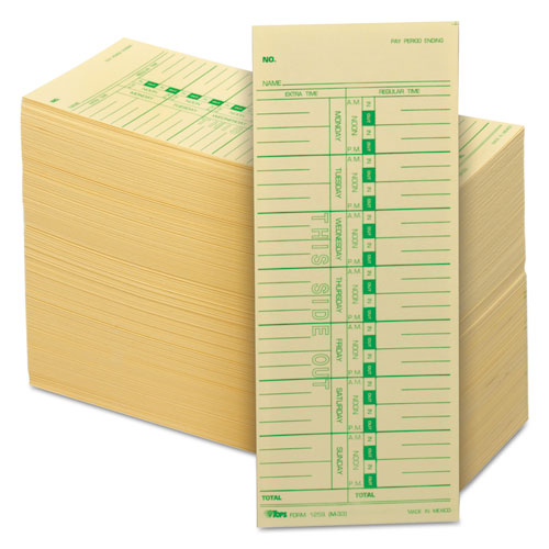 TOPS - Time Clock Cards, Replacement for M-33, One Side, 3.5 x 9, 500/Box