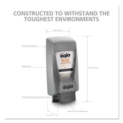 Gojo - PRO 2,000 Hand Soap Dispenser, 2,000 mL, 7.06 x 5.9 x 17.2, Black