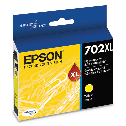 EPSON - T702XL420-S (702XL) DURABrite Ultra High-Yield Ink, 950 Page-Yield, Yellow