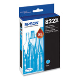 EPSON - T822XL220-S (T822XL) DURABrite Ultra High-Yield Ink, 1,100 Page-Yield, Cyan