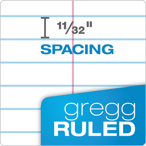 TOPS - Steno Pad, Gregg Rule, Assorted Cover Colors, 80 White 6 x 9 Sheets, 4/Pack