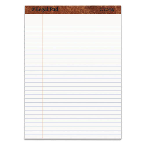 TOPS - The Legal Pad" Ruled Perforated Pads, Wide/Legal Rule, (50) White 8.5 x 11.75 Sheets, Dozen