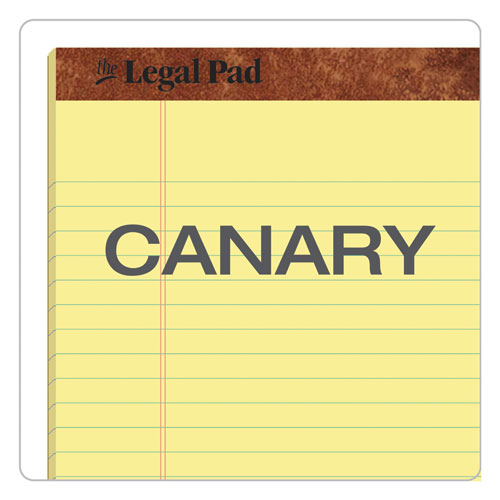 TOPS - The Legal Pad" Ruled Perforated Pads, Wide/Legal Rule, (50) Canary Yellow 8.5 x 11.75 Sheets, Dozen