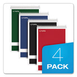 TOPS - Steno Pad, Gregg Rule, Assorted Cover Colors, 80 White 6 x 9 Sheets, 4/Pack