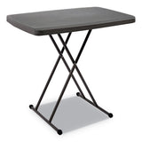 Iceberg - IndestrucTable Classic Personal Folding Table, 30" x 20" x 25" to 28", Charcoal