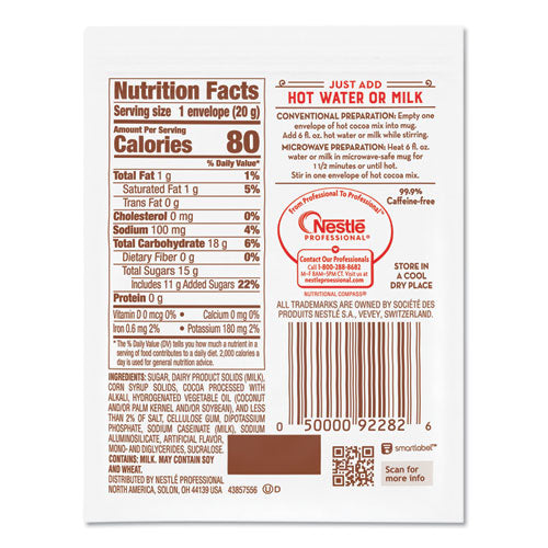 Nestle - Hot Cocoa Mix, Dark Chocolate, 0.71 oz, 50/Box