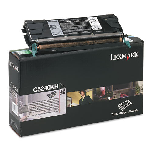 Lexmark - C5240KH Return Program High-Yield Toner, 8,000 Page-Yield, Black