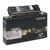 Lexmark - C5240KH Return Program High-Yield Toner, 8,000 Page-Yield, Black
